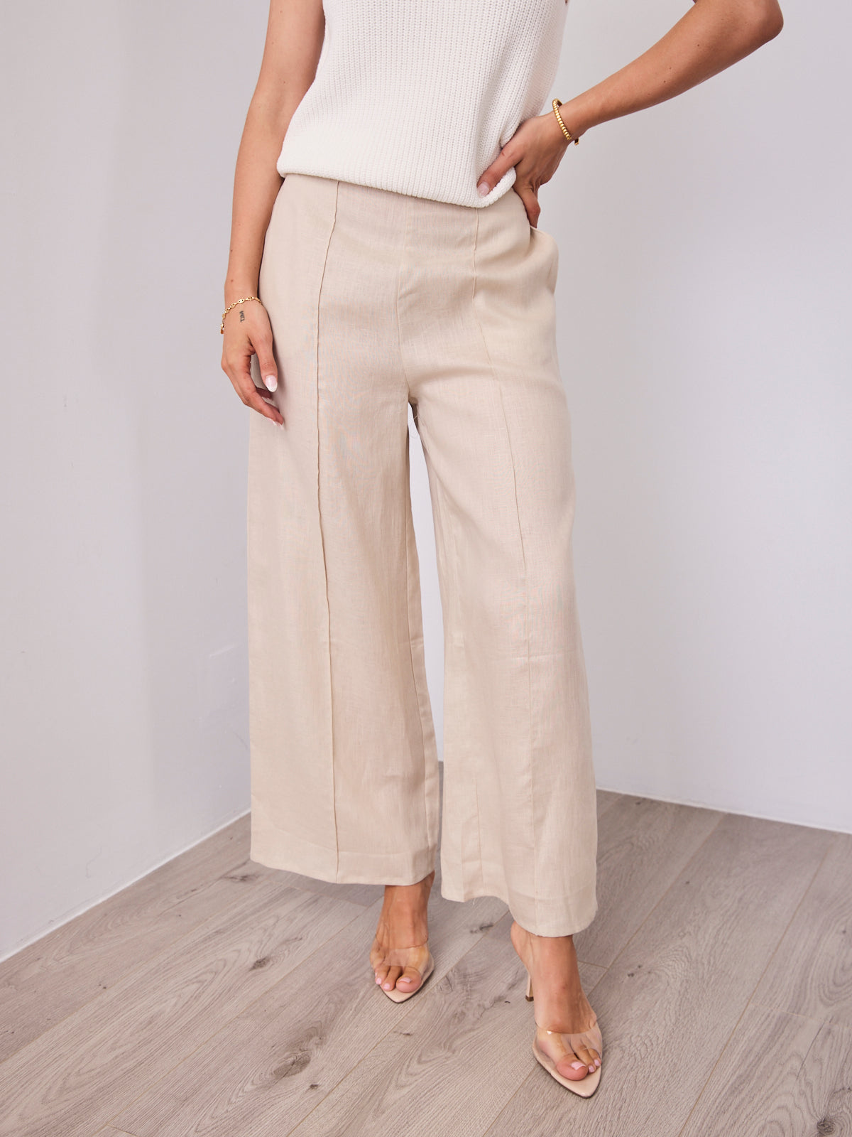 BAKER LINEN PANT - BEIGE