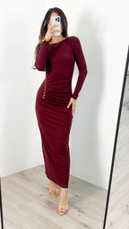 COSTA DRESS - MERLOT