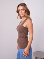 VUE TANK TOP - CHOCOLATE
