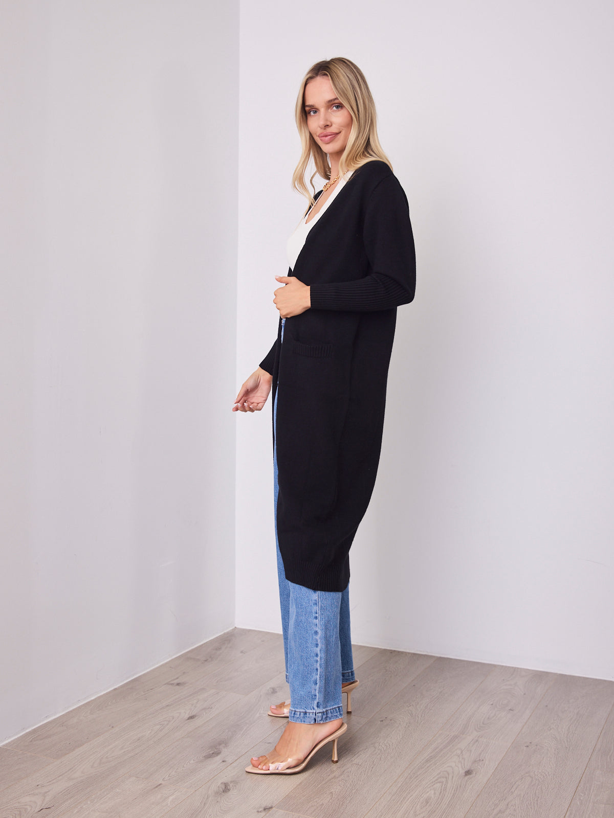 MAXWELL LONG CARDI - BLACK