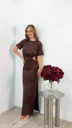 CARLITA DRESS - CHOCOLATE