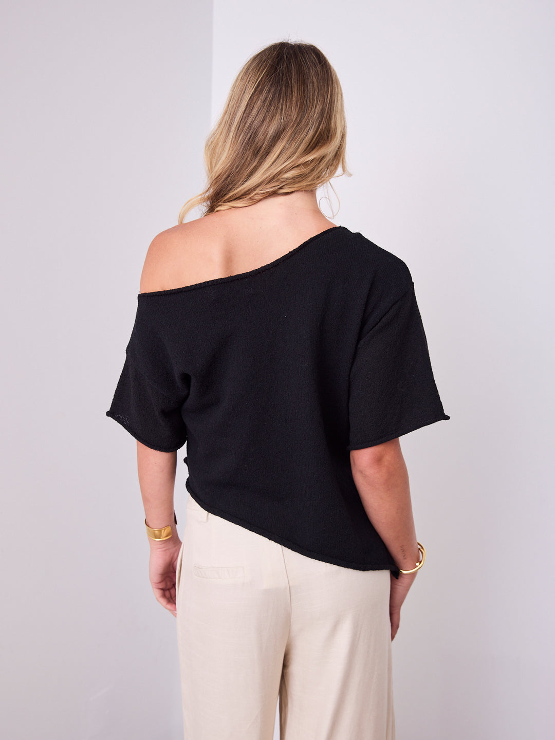 ANDY KNIT TOP - BLACK