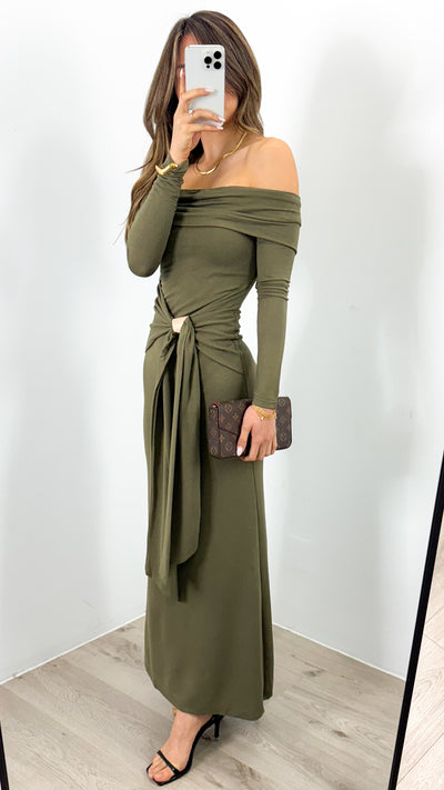 SAMIRA DRESS - OLIVE