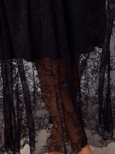 ALLISON LACE TANK DRESS -BLACK