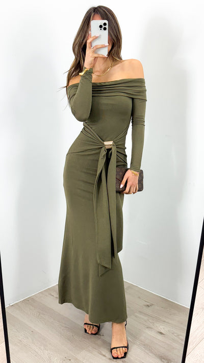 SAMIRA DRESS - OLIVE