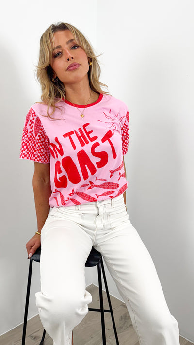 ON THE COAST TEE - PINK