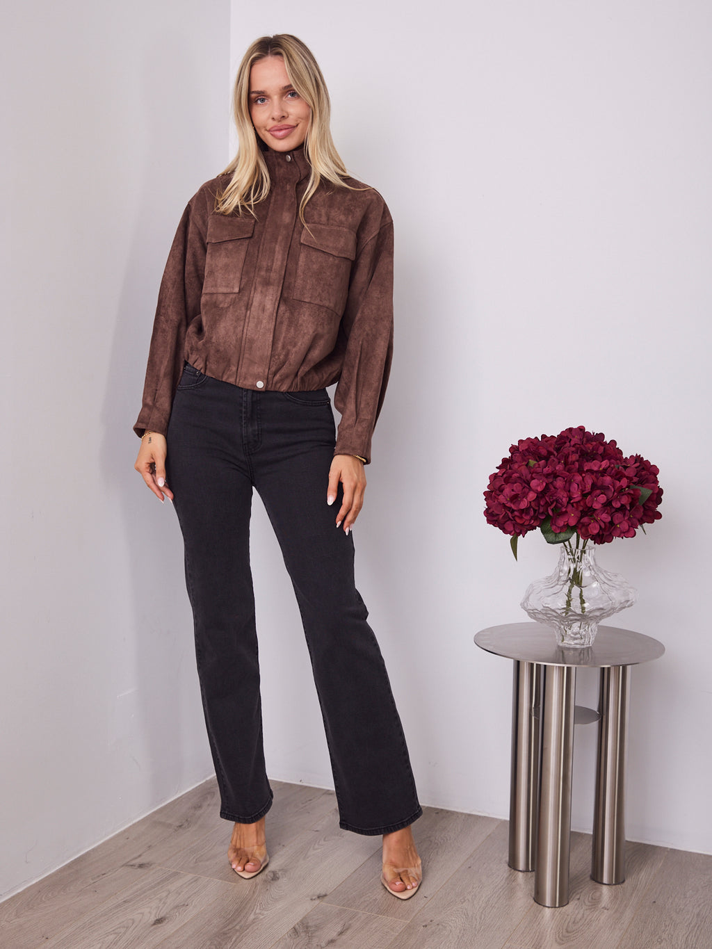 TULLY BOMBER JACKET - CHOCOLATE
