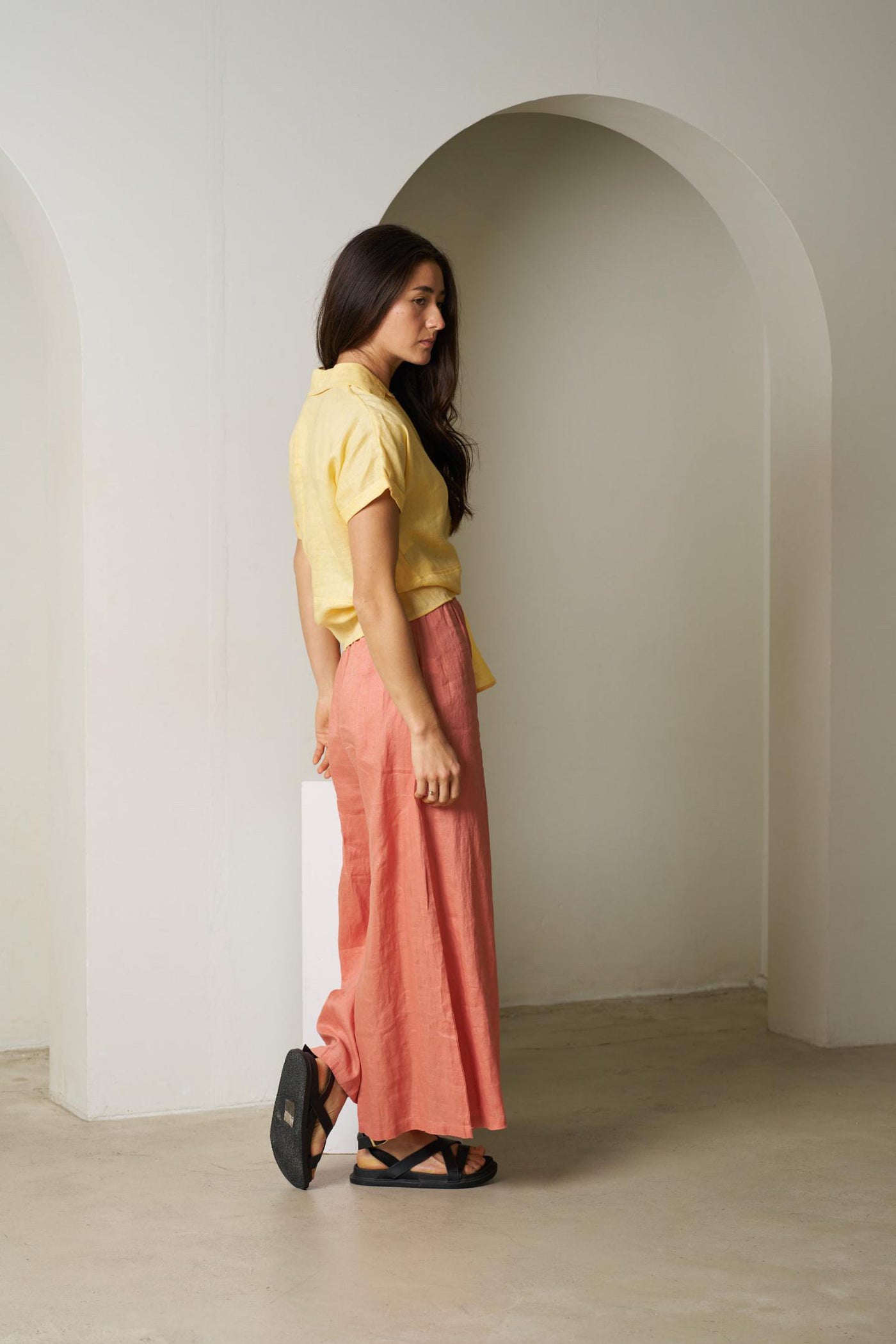 COMO LINEN SHIRT - BUTTER