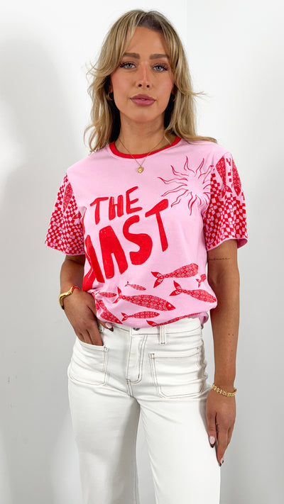 ON THE COAST TEE - PINK