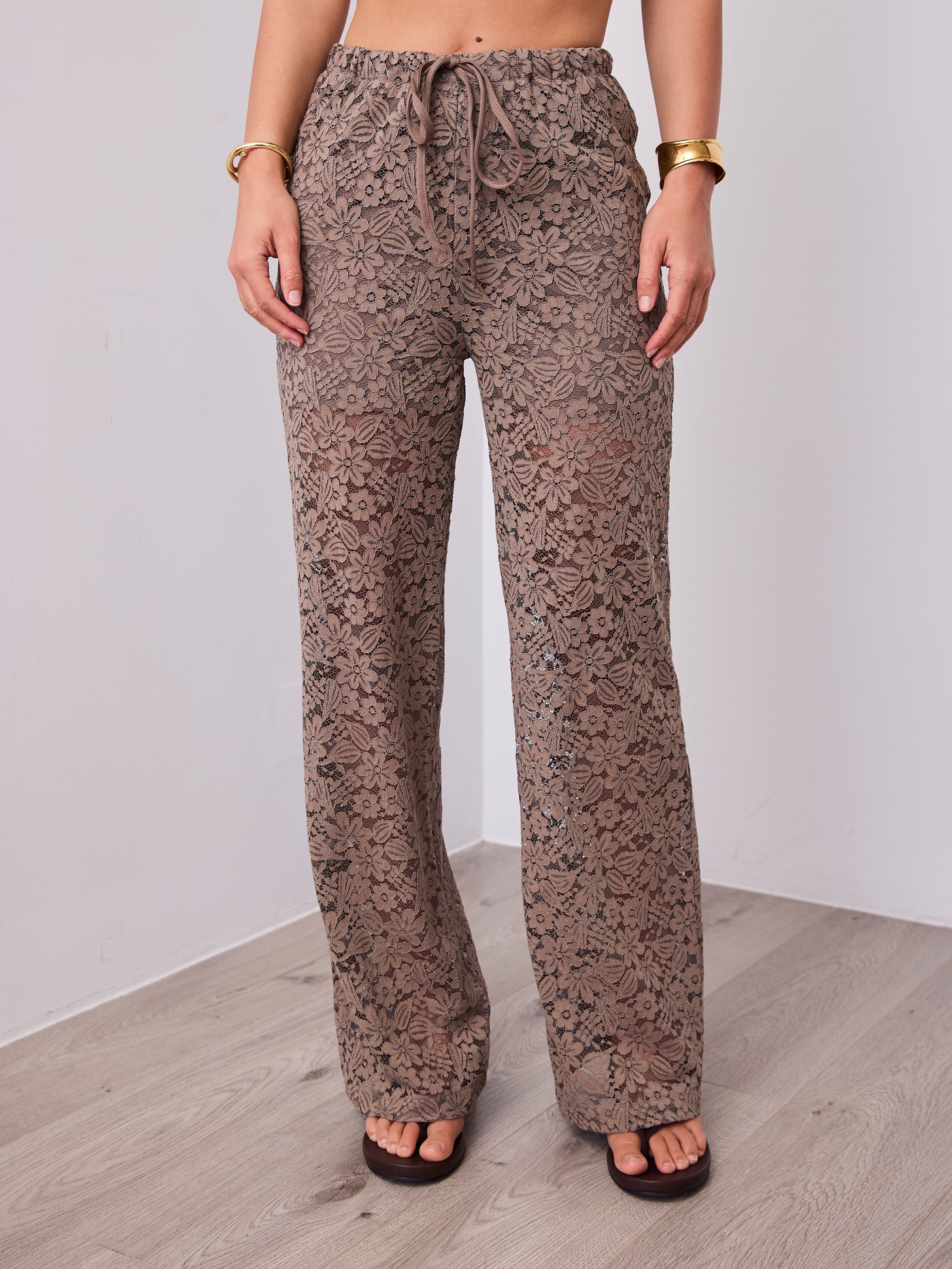 AZURA LACE PANTS - MOCHA