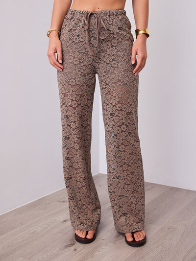 AZURA LACE PANTS - MOCHA