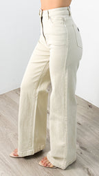 ‘ABRAND’ 94 HIGH WIDE JEANS - BONE