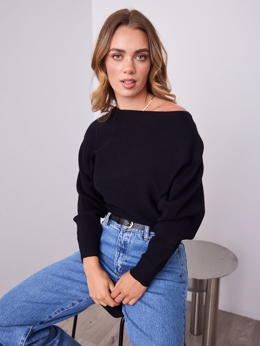 MONA KNIT  - BLACK