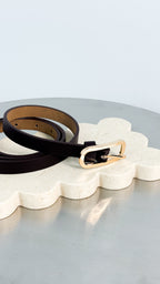 GIGI THIN BELT - CHOCOLATE