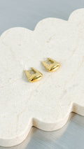 CAPRI 18K GOLD PLATED HOOP EARRINGS - GOLD