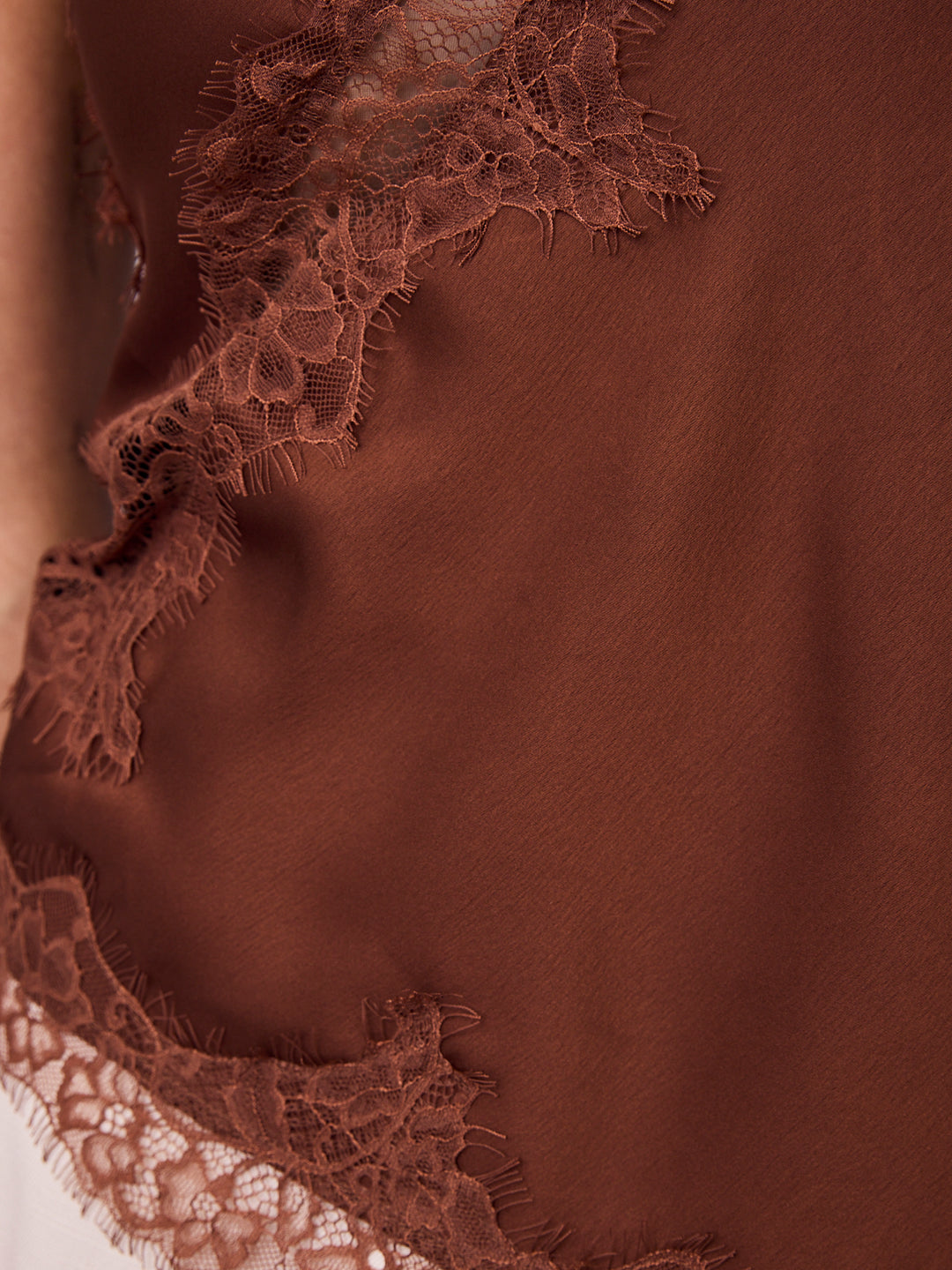 STELLA LACE CAMI - CHOCOLATE
