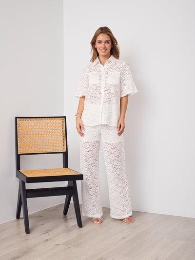 AZURA LACE PANTS - WHITE