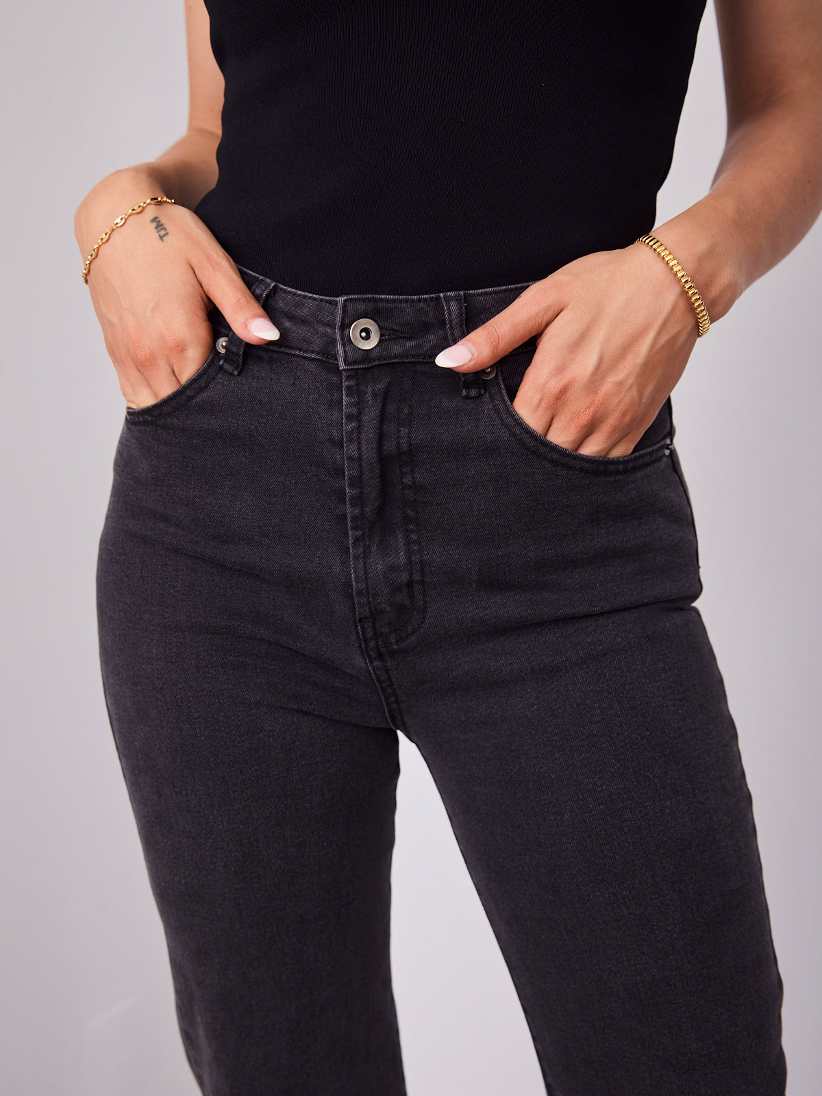 STELLA JEAN - WASHED BLACK