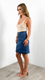 ARLO SKIRT - DARK DENIM