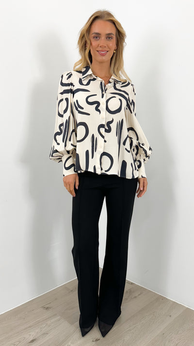 ROLLER BLOUSE - IVORY