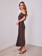 CHARLOTTE DRESS - CHOCOLATE