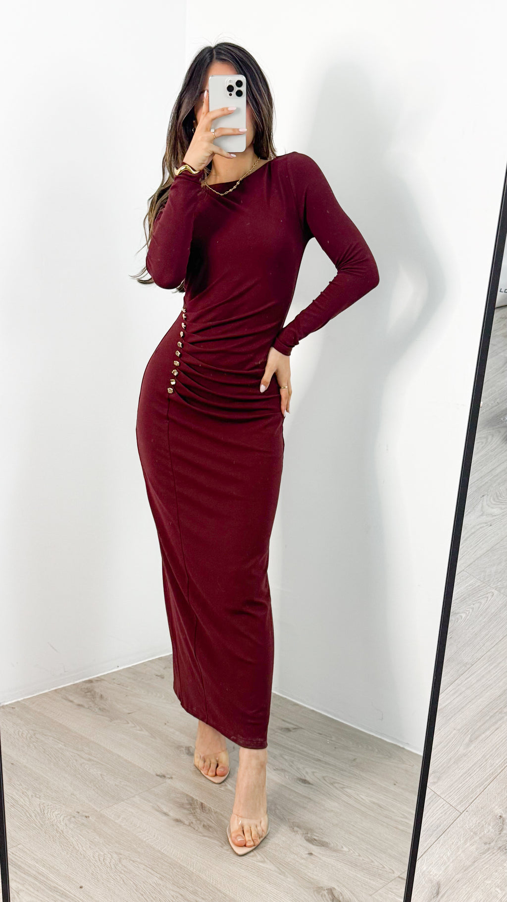 COSTA DRESS - MERLOT