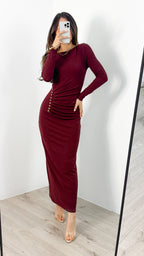 COSTA DRESS - MERLOT