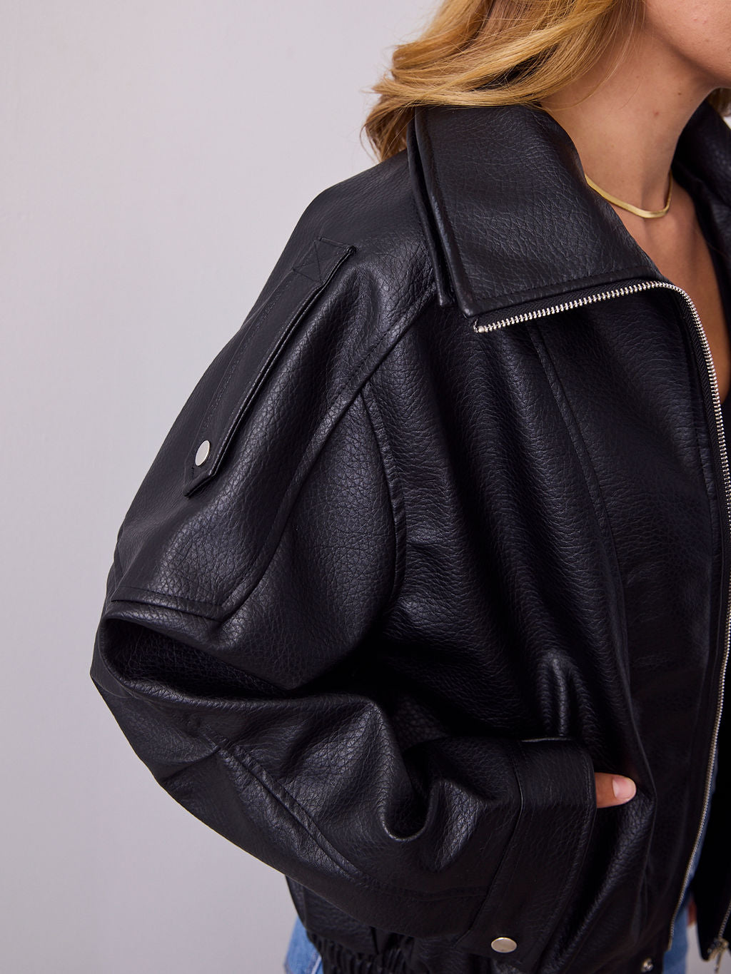 AXEL PU JACKET - BLACK