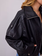 AXEL PU JACKET - BLACK