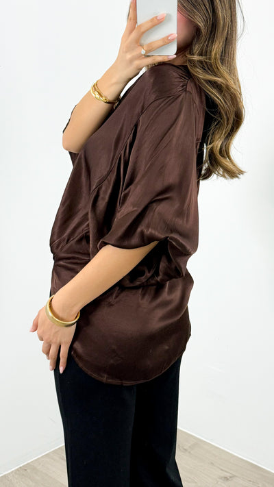 ROBIN BLOUSE - CHOCOLATE