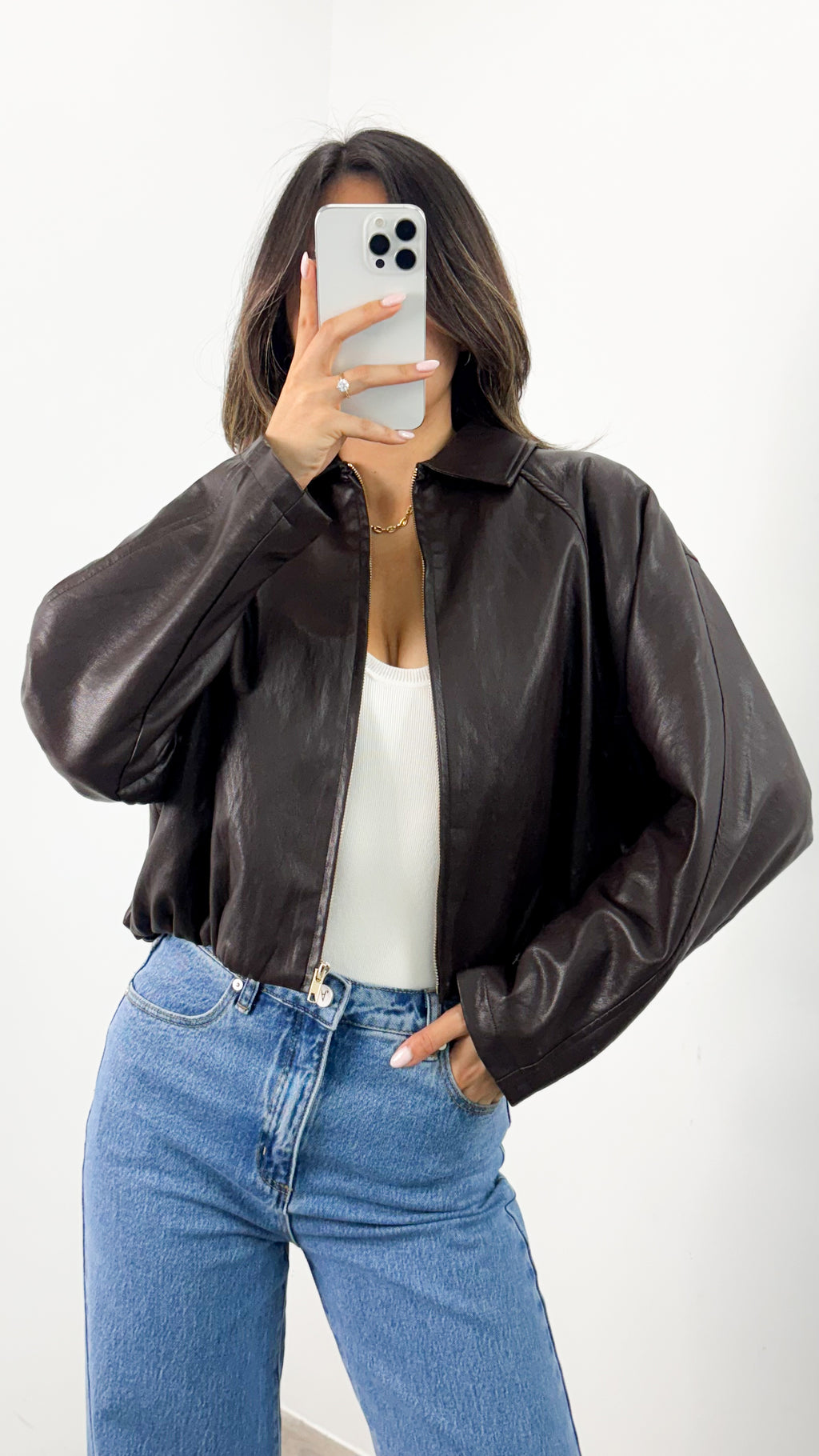 LONDON BOMBER JACKET - CHOCOLATE