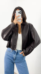 LONDON BOMBER JACKET - CHOCOLATE