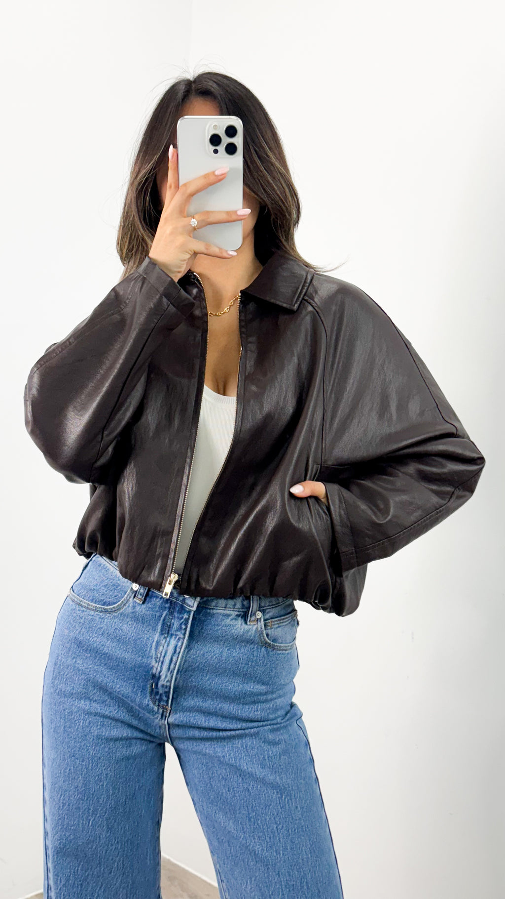 LONDON BOMBER JACKET - CHOCOLATE
