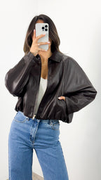 LONDON BOMBER JACKET - CHOCOLATE
