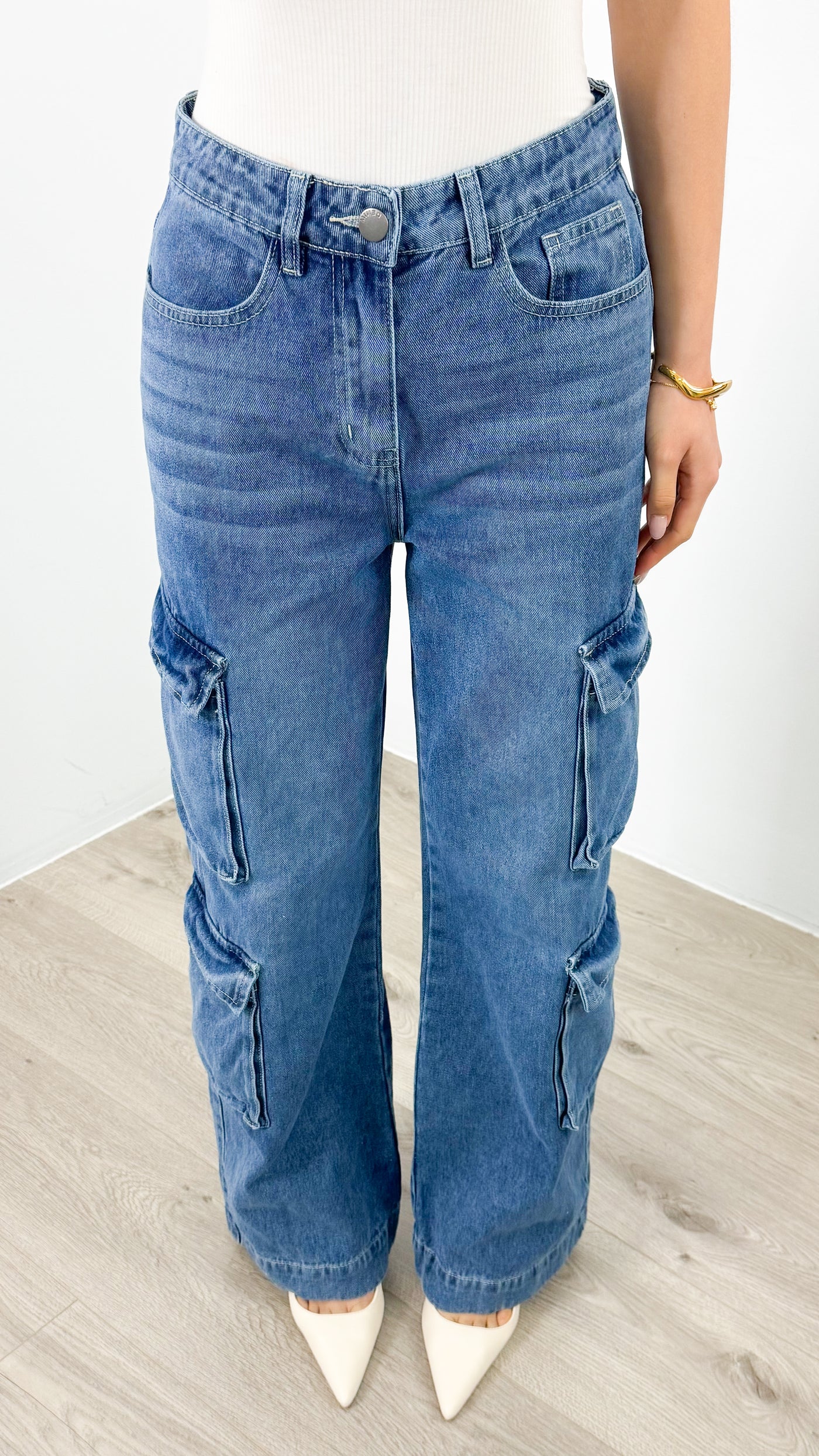 KANE CARGO DENIM JEAN - BLUE