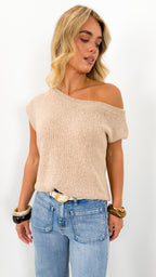 BETHENNY KNIT TOP - NATURAL