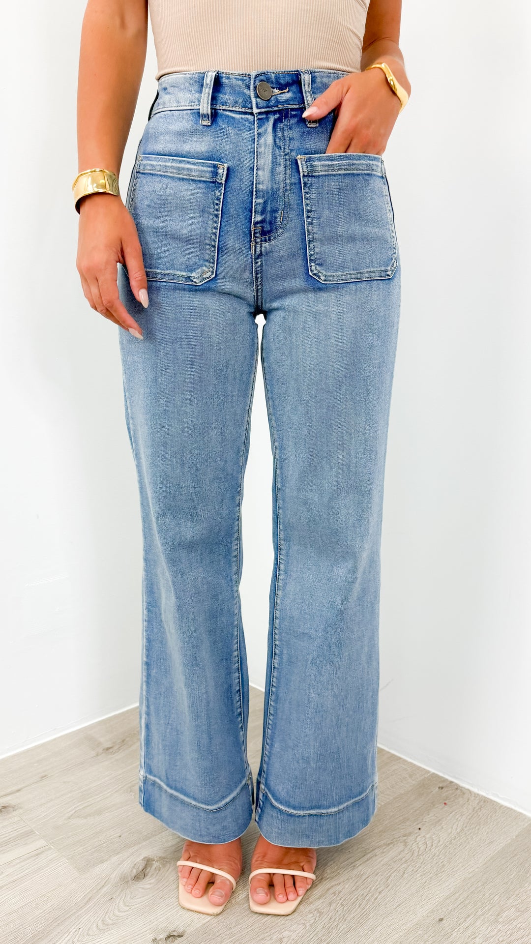 FITZROY JEAN - MEDIUM BLUE