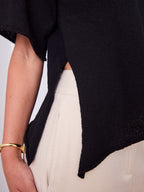 ANDY KNIT TOP - BLACK