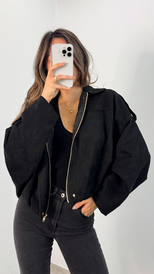 TYLER BOMBER JACKET - BLACK