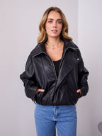 AXEL PU JACKET - BLACK