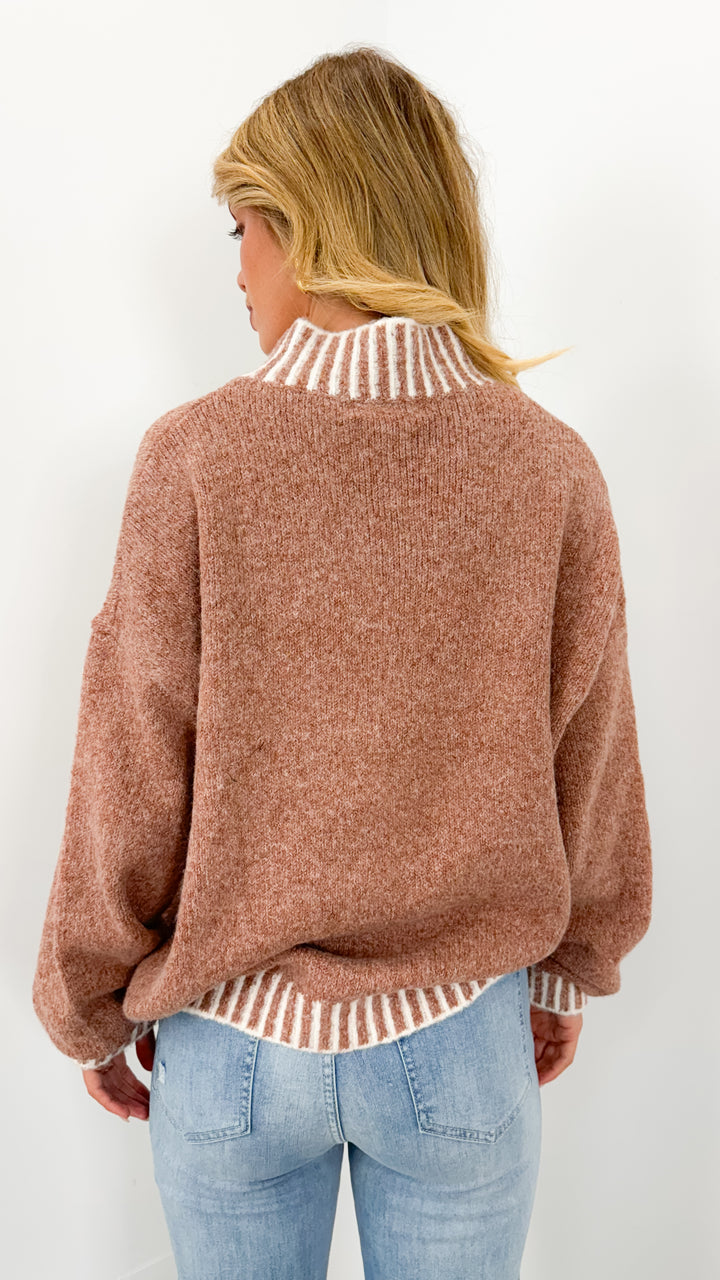 BESSIE STITCH KNIT - CINNAMON