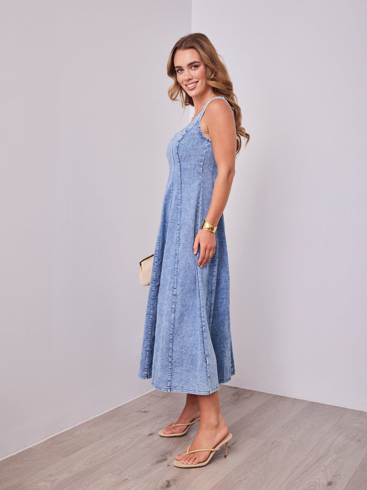 EVE DENIM DRESS - DENIM