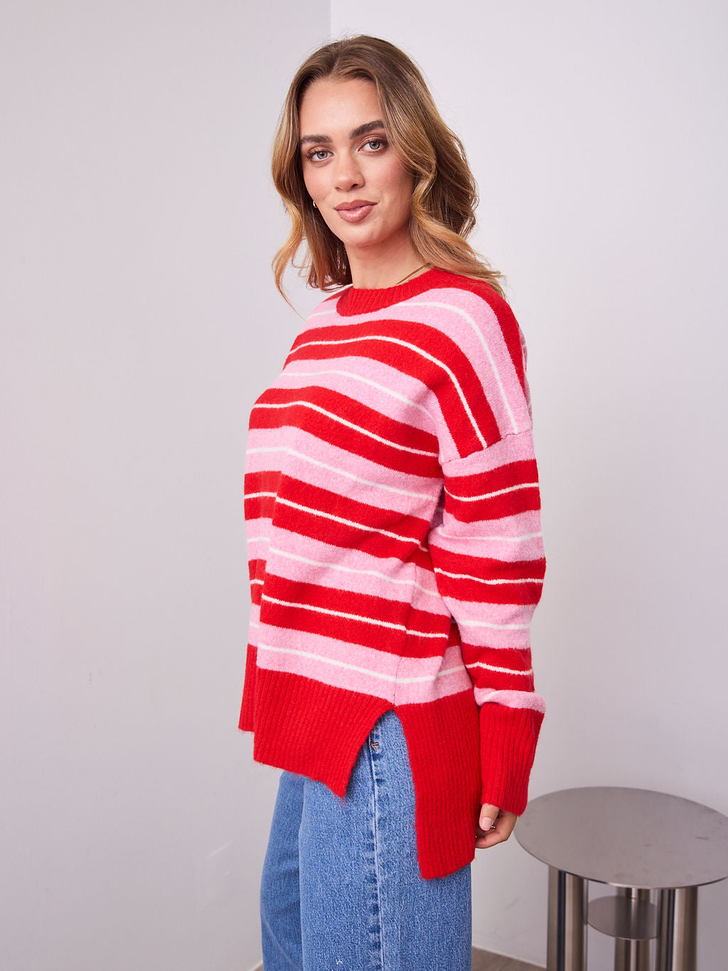 CHARLES KNIT - RED/PINK