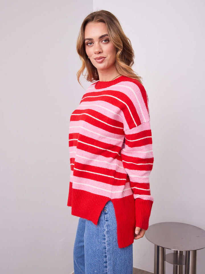 CHARLES KNIT - RED/PINK