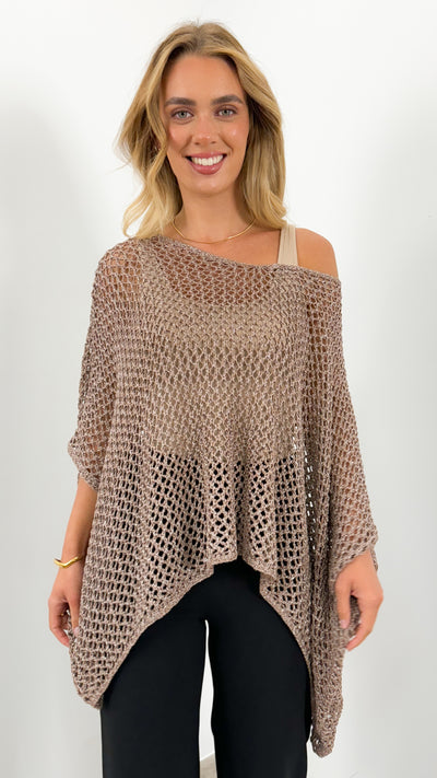 BENITA TOP - CHOCOLATE
