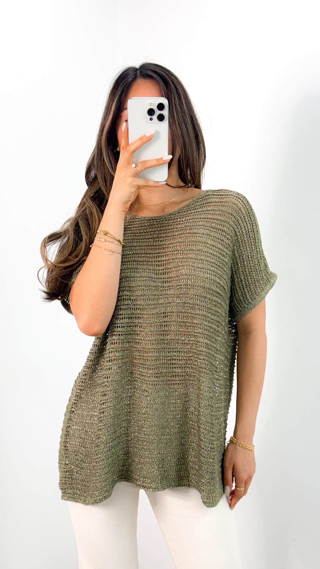 THEA KNIT TOP - OLIVE