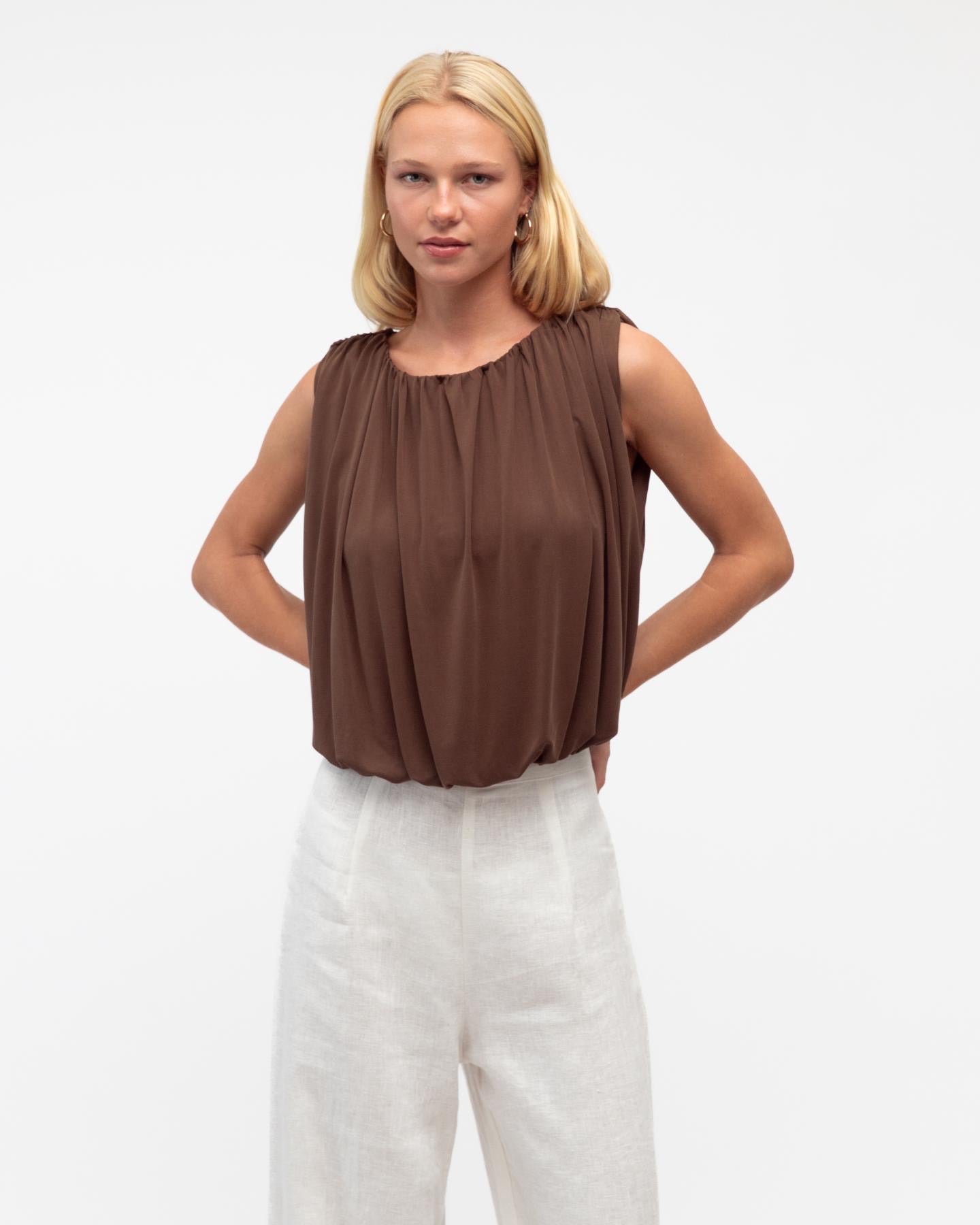 ELLIE TOP - CHOCOLATE