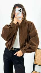VANCE BOMBER JACKET - CHOCOLATE