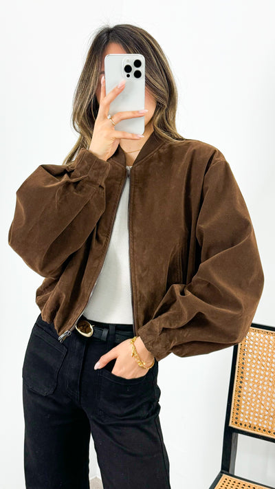 VANCE BOMBER JACKET - CHOCOLATE