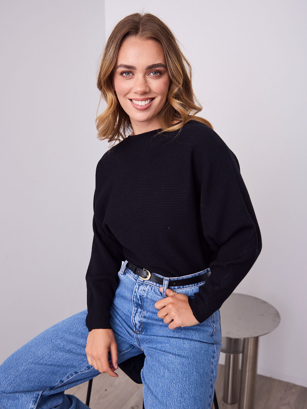 MONA KNIT  - BLACK